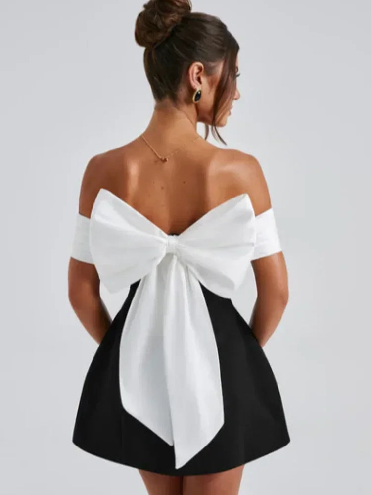 Lola - Back Bow Mini Dress