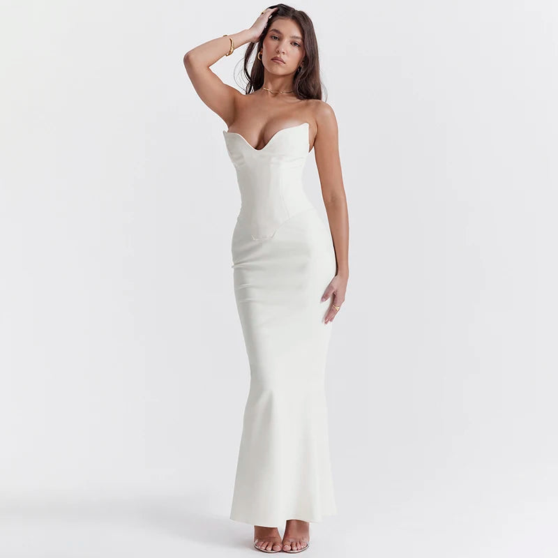 Angela - Strapless Bodycon Maxi Dress